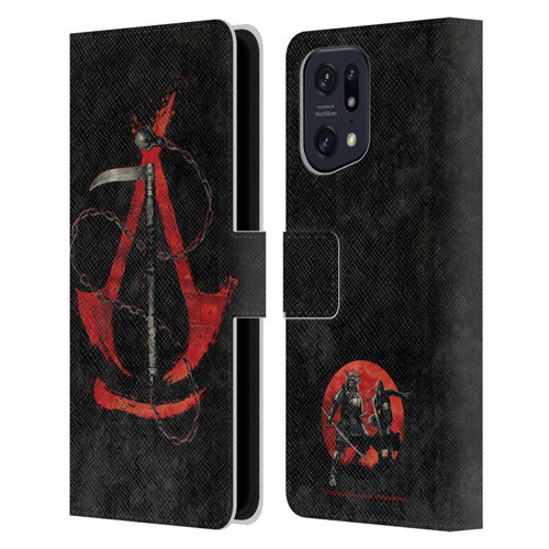 Assassin's Creed Shadows Graphics Kusarigama Leather Book Wallet Case Cover For OPPO Find X5