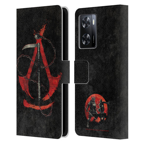 Assassin's Creed Shadows Graphics Kusarigama Leather Book Wallet Case Cover For OPPO A57s