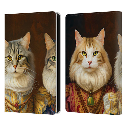 Michael David Ward Animals Fancy Cats Leather Book Wallet Case Cover For Amazon Kindle 11th Gen 6in 2022