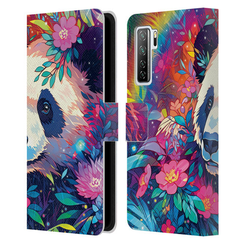 Michael David Ward Animals Panda Leather Book Wallet Case Cover For Huawei Nova 7 SE/P40 Lite 5G