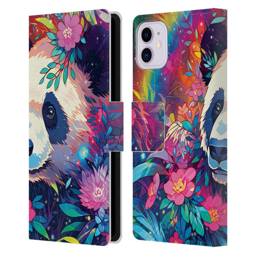 Michael David Ward Animals Panda Leather Book Wallet Case Cover For Apple iPhone 11