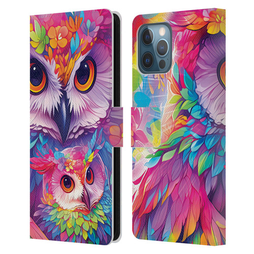 Michael David Ward Animals Owl Love You Forever Leather Book Wallet Case Cover For Apple iPhone 12 Pro Max