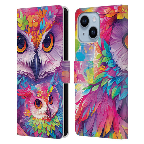 Michael David Ward Animals Owl Love You Forever Leather Book Wallet Case Cover For Apple iPhone 14 Plus