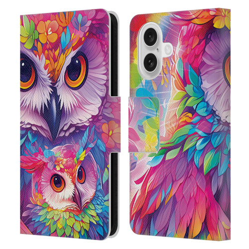 Michael David Ward Animals Owl Love You Forever Leather Book Wallet Case Cover For Apple iPhone 16