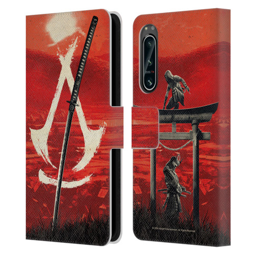 Assassin's Creed Shadows Graphics Crest Katana Leather Book Wallet Case Cover For Sony Xperia 5 IV