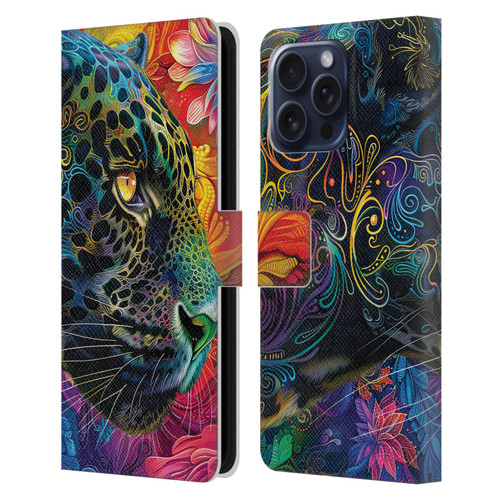 Michael David Ward Animals Wild Tapestry Leather Book Wallet Case Cover For Apple iPhone 16 Pro Max