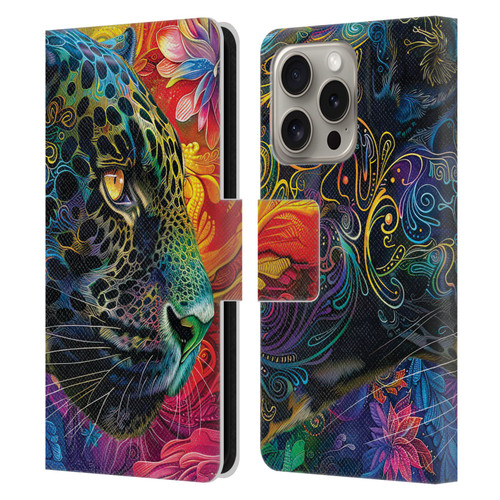 Michael David Ward Animals Wild Tapestry Leather Book Wallet Case Cover For Apple iPhone 16 Pro