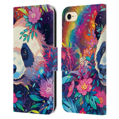 Michael David Ward Animals Panda Leather Book Wallet Case Cover For Apple iPhone 7 / 8 / SE 2020 & 2022