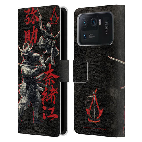 Assassin's Creed Shadows Graphics Yasuke Naoe Kanji Leather Book Wallet Case Cover For Xiaomi Mi 11 Ultra