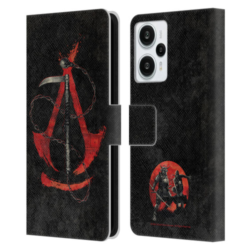 Assassin's Creed Shadows Graphics Kusarigama Leather Book Wallet Case Cover For Xiaomi Redmi Note 12T