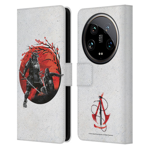 Assassin's Creed Shadows Graphics Japan Flag Characters Leather Book Wallet Case Cover For Xiaomi 14 Ultra