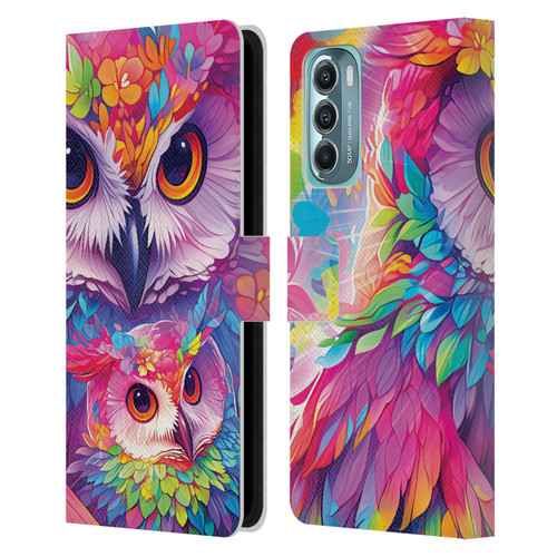 Michael David Ward Animals Owl Love You Forever Leather Book Wallet Case Cover For Motorola Moto G Stylus 5G (2022)