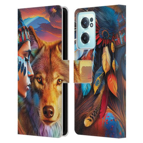 Michael David Ward Animals Wolf Leather Book Wallet Case Cover For OnePlus Nord CE 2 5G