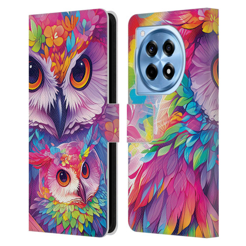 Michael David Ward Animals Owl Love You Forever Leather Book Wallet Case Cover For OnePlus 12R