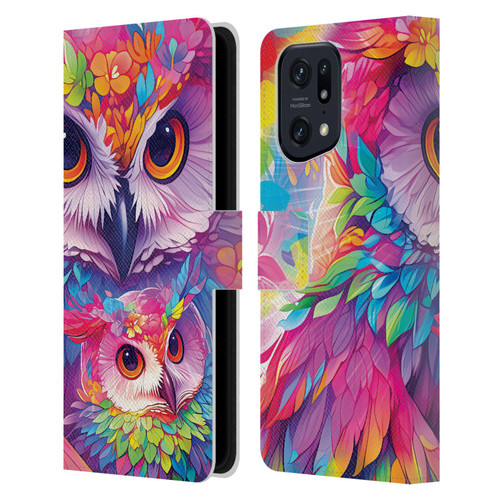 Michael David Ward Animals Owl Love You Forever Leather Book Wallet Case Cover For OPPO Find X5 Pro