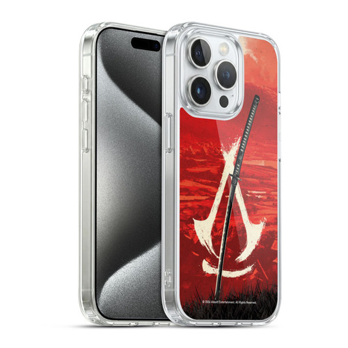 Assassin's Creed Shadows Graphics Crest Katana Soft Gel Case for Apple iPhone 15 Pro