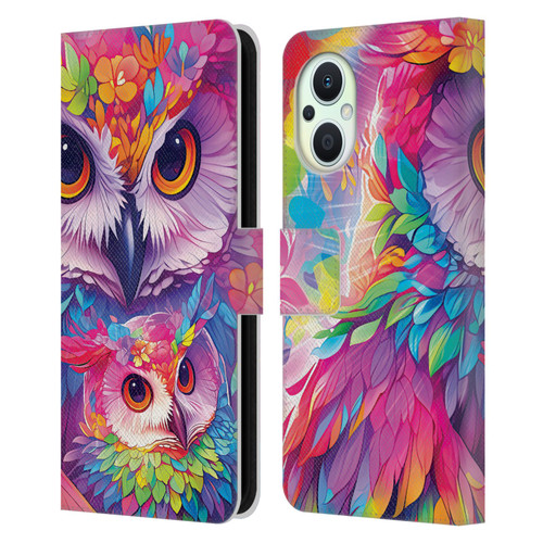 Michael David Ward Animals Owl Love You Forever Leather Book Wallet Case Cover For OPPO Reno8 Lite