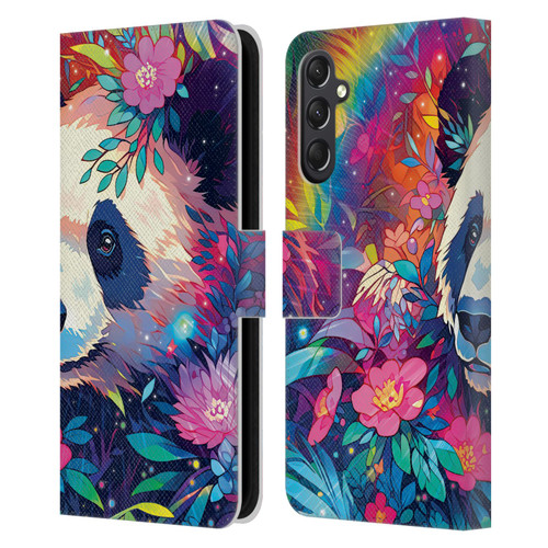 Michael David Ward Animals Panda Leather Book Wallet Case Cover For Samsung Galaxy A24 4G / M34 5G