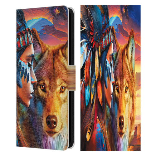Michael David Ward Animals Wolf Leather Book Wallet Case Cover For Samsung Galaxy S23 FE 5G