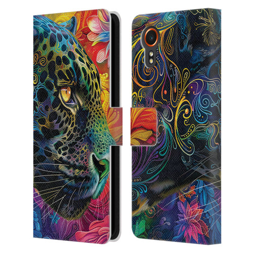 Michael David Ward Animals Wild Tapestry Leather Book Wallet Case Cover For Samsung Galaxy Xcover7 5G