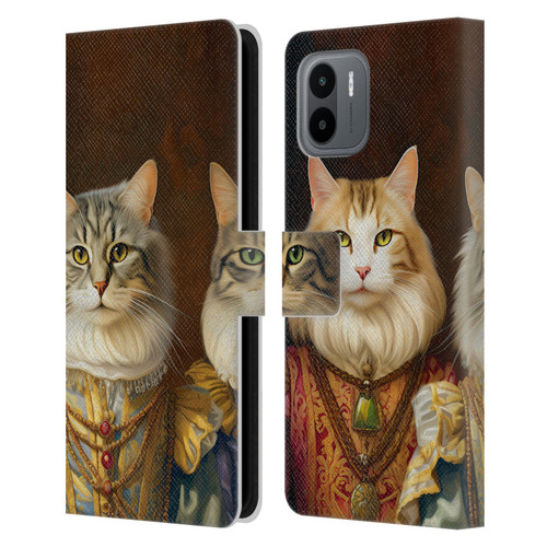 Michael David Ward Animals Fancy Cats Leather Book Wallet Case Cover For Xiaomi Redmi A2