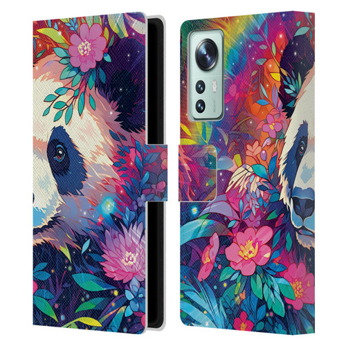 Michael David Ward Animals Panda Leather Book Wallet Case Cover For Xiaomi 12