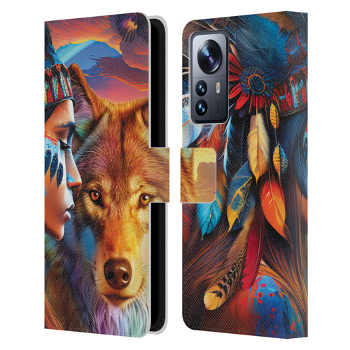 Michael David Ward Animals Wolf Leather Book Wallet Case Cover For Xiaomi 12 Pro