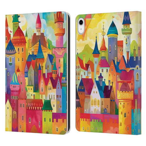 Michael David Ward Fantasy & Whimsical Fairy Tale Castles Leather Book Wallet Case Cover For Apple iPad 10.9 2022/2025