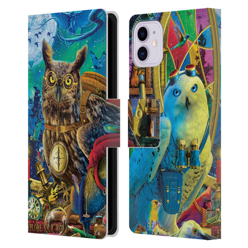 Michael David Ward Fantasy & Whimsical Explorers Leather Book Wallet Case Cover For Apple iPhone 11