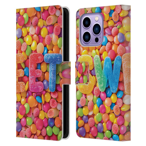Michael David Ward Fantasy & Whimsical Candies Leather Book Wallet Case Cover For Apple iPhone 14 Pro Max
