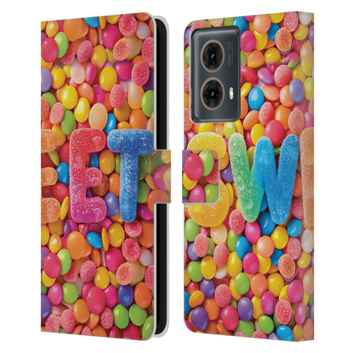 Michael David Ward Fantasy & Whimsical Candies Leather Book Wallet Case Cover For Motorola Moto G85