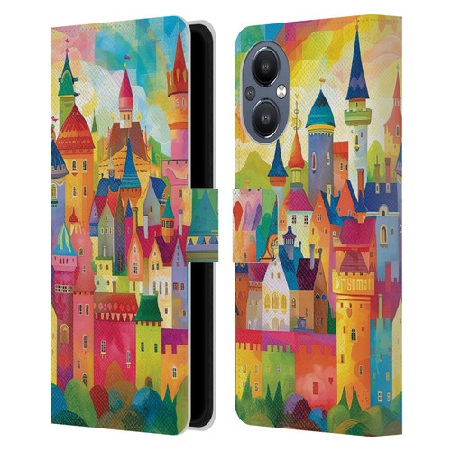 Michael David Ward Fantasy & Whimsical Fairy Tale Castles Leather Book Wallet Case Cover For OnePlus Nord N20 5G