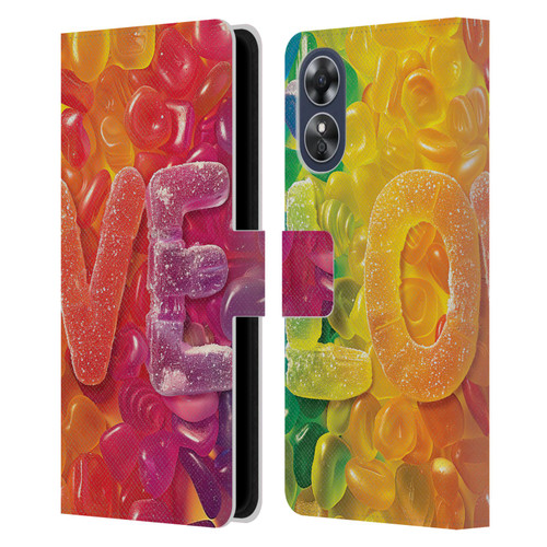 Michael David Ward Fantasy & Whimsical Love Is Sweet Leather Book Wallet Case Cover For OPPO A17