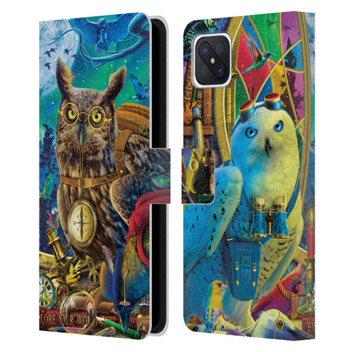 Michael David Ward Fantasy & Whimsical Explorers Leather Book Wallet Case Cover For OPPO Reno4 Z 5G