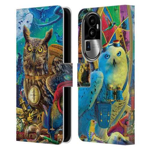 Michael David Ward Fantasy & Whimsical Explorers Leather Book Wallet Case Cover For OPPO Reno10 Pro+