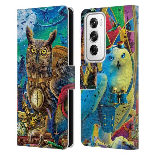Michael David Ward Fantasy & Whimsical Explorers Leather Book Wallet Case Cover For OPPO Reno12 Pro 5G