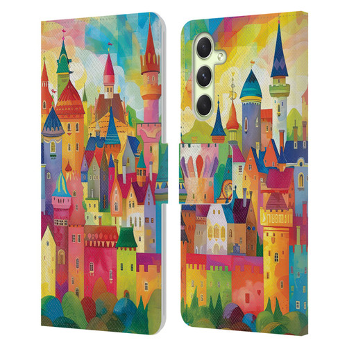 Michael David Ward Fantasy & Whimsical Fairy Tale Castles Leather Book Wallet Case Cover For Samsung Galaxy A54 5G