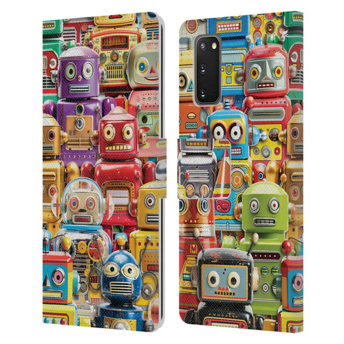 Michael David Ward Fantasy & Whimsical Toy Robots Leather Book Wallet Case Cover For Samsung Galaxy S20 / S20 5G