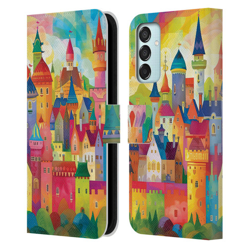 Michael David Ward Fantasy & Whimsical Fairy Tale Castles Leather Book Wallet Case Cover For Samsung Galaxy M15/F15 5G