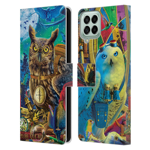 Michael David Ward Fantasy & Whimsical Explorers Leather Book Wallet Case Cover For Samsung Galaxy M53 (2022)