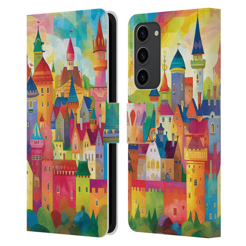 Michael David Ward Fantasy & Whimsical Fairy Tale Castles Leather Book Wallet Case Cover For Samsung Galaxy S23+ 5G