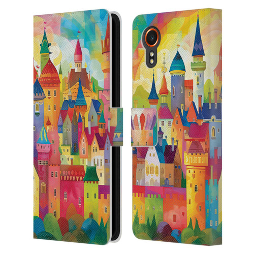 Michael David Ward Fantasy & Whimsical Fairy Tale Castles Leather Book Wallet Case Cover For Samsung Galaxy Xcover7 5G