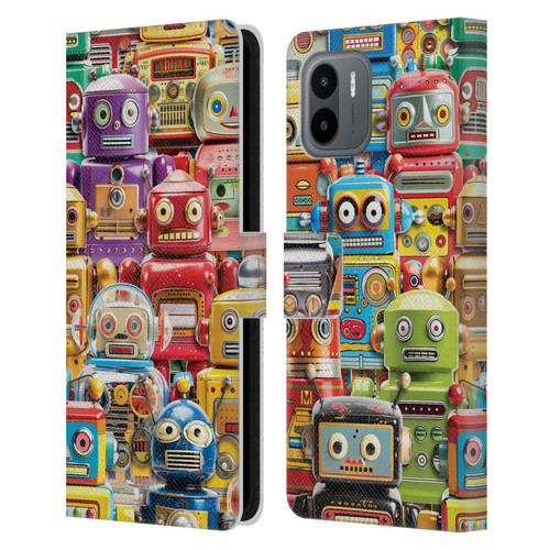 Michael David Ward Fantasy & Whimsical Toy Robots Leather Book Wallet Case Cover For Xiaomi Redmi A2