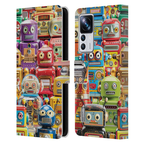 Michael David Ward Fantasy & Whimsical Toy Robots Leather Book Wallet Case Cover For Xiaomi 12T Pro