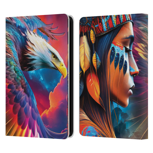Michael David Ward Psychedelic Art Eagle Leather Book Wallet Case Cover For Amazon Kindle 11th Gen 6in 2022