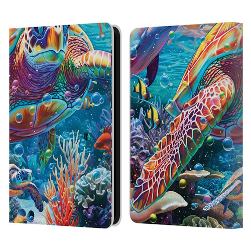 Michael David Ward Psychedelic Art Turtle Magic Leather Book Wallet Case Cover For Amazon Kindle 11th Gen 6in 2022
