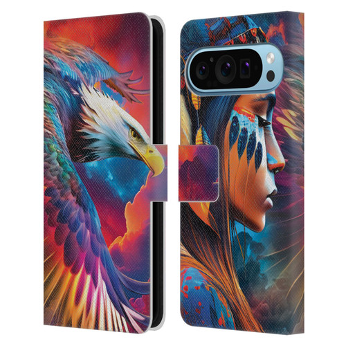 Michael David Ward Psychedelic Art Eagle Leather Book Wallet Case Cover For Google Pixel 9 / Pixel 9 Pro