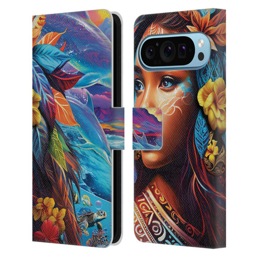 Michael David Ward Psychedelic Art Ocean Spirit Leather Book Wallet Case Cover For Google Pixel 9 / Pixel 9 Pro
