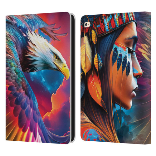 Michael David Ward Psychedelic Art Eagle Leather Book Wallet Case Cover For Apple iPad Air 2 (2014)