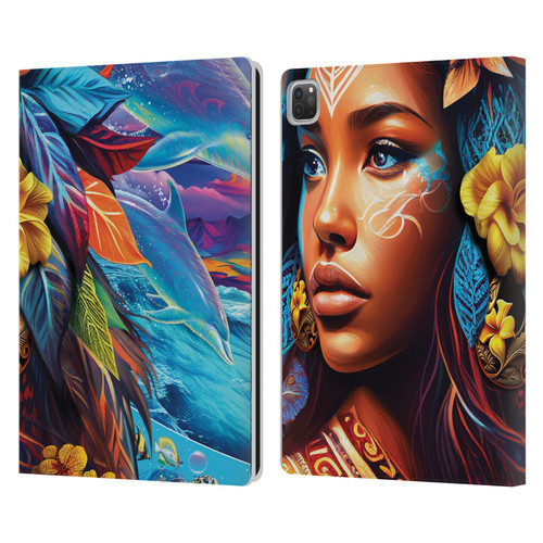 Michael David Ward Psychedelic Art Ocean Spirit Leather Book Wallet Case Cover For Apple iPad Pro 13 M4 2024